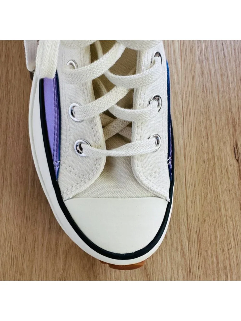 ❤️Converse Run Star Hike Hi Platform 9 Womens Shoes Beige Purple Sneaker A09796C - Picture 12 of 13